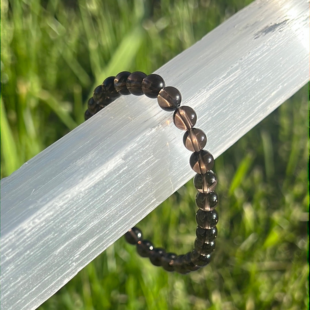 Smoky Quartz Bead Bracelet