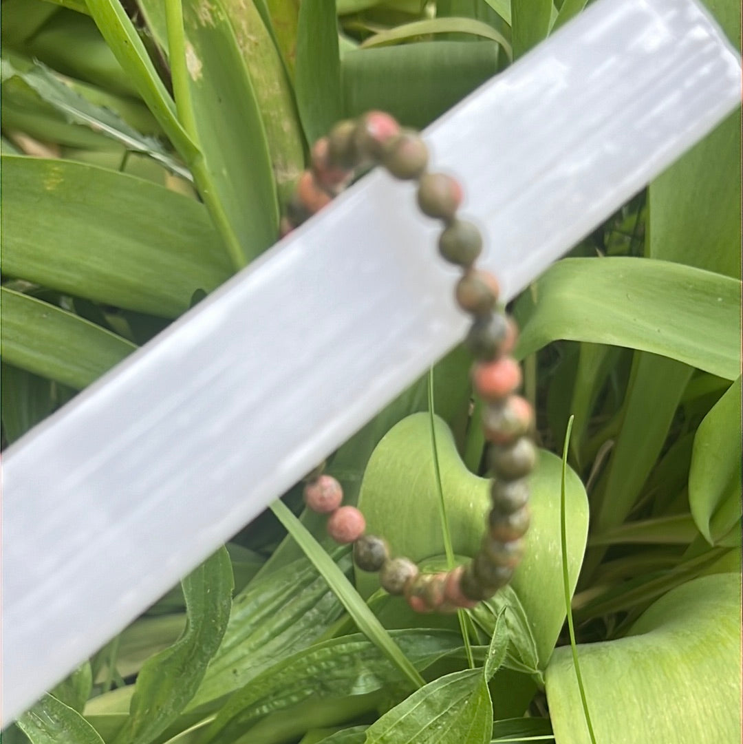 Unakite Gemstone Bracelet