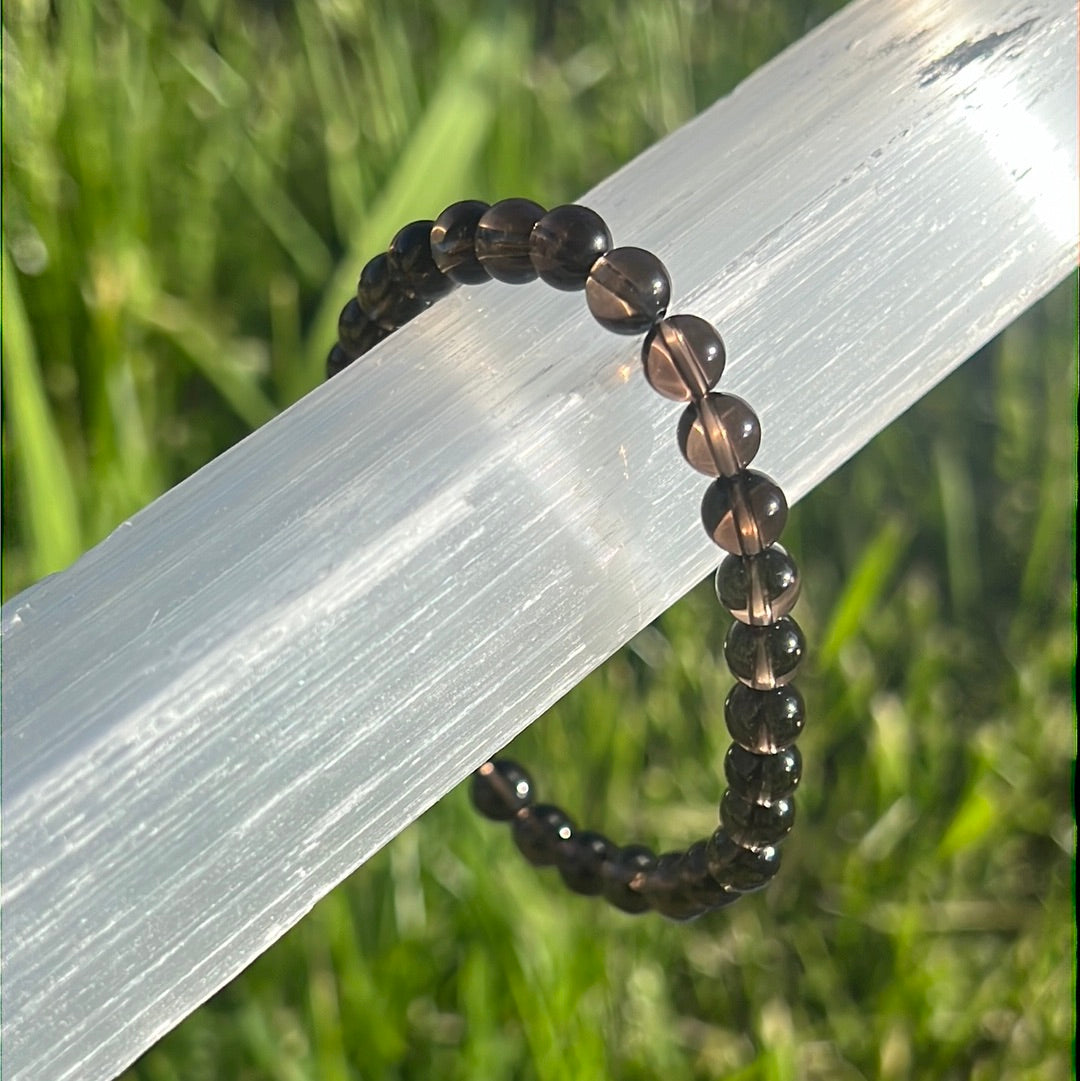 Smoky Quartz Bead Bracelet