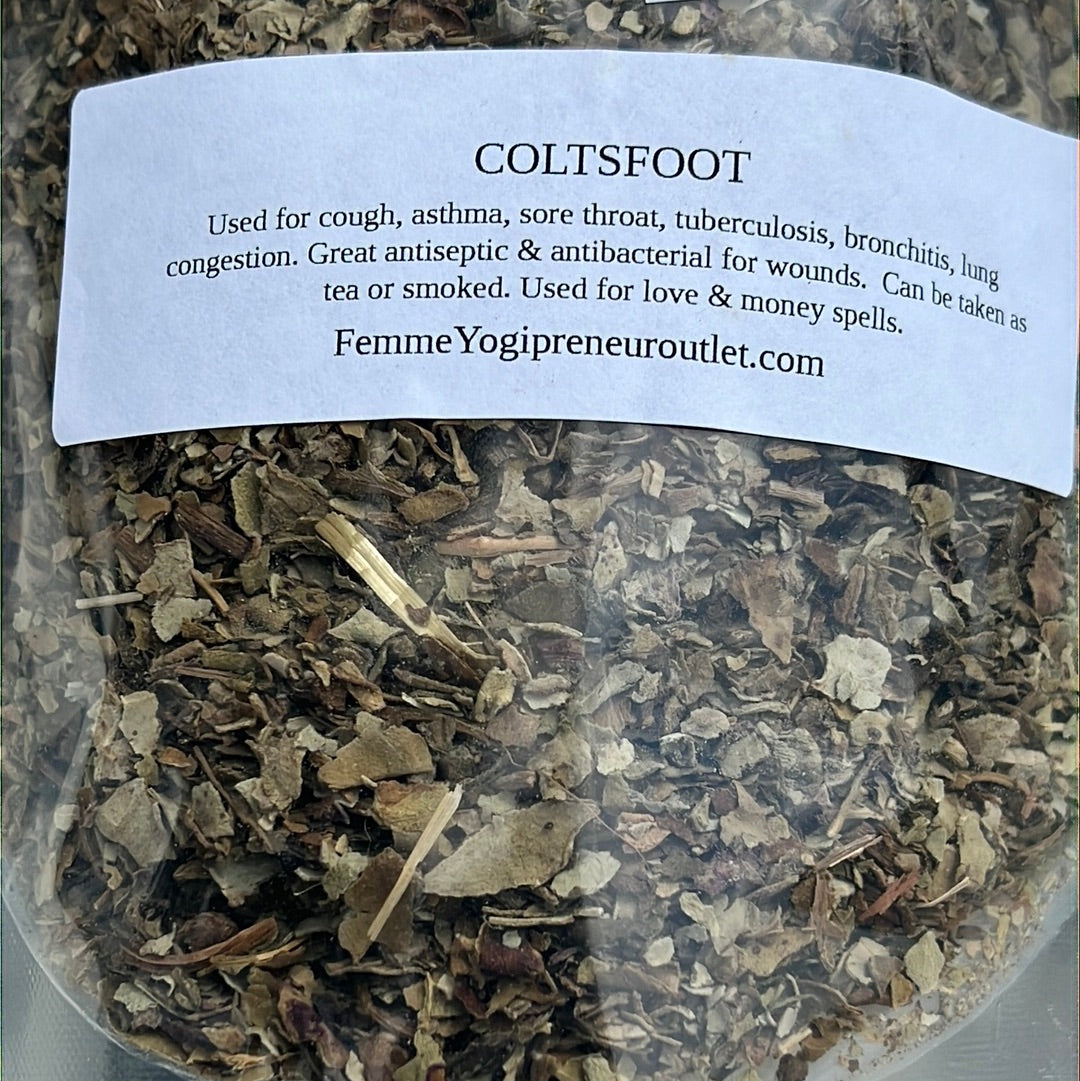 Coltsfoot leaf, organic - cut & sifted - 4 oz