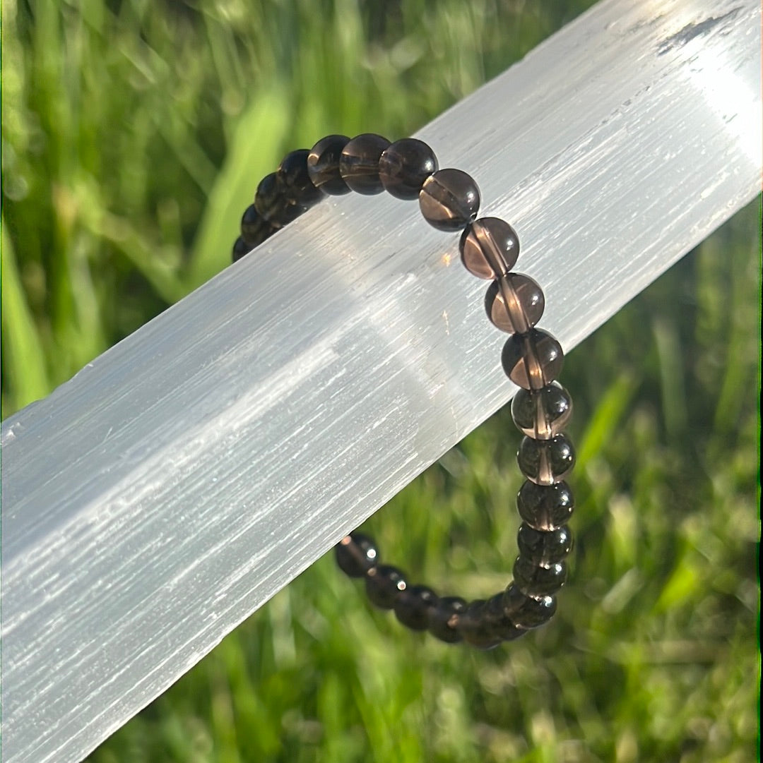 Smoky Quartz Bead Bracelet