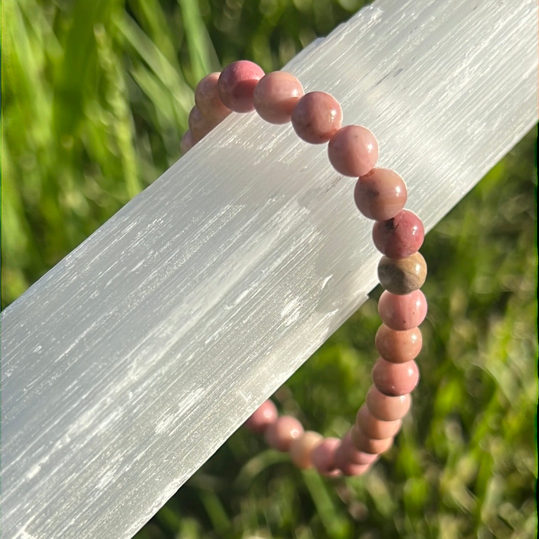 Rhodonite stone Bracelet - Pink Rhodonite