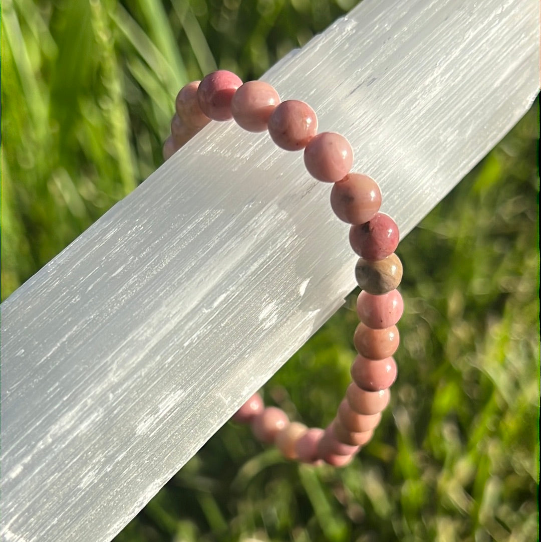 Rhodonite stone Bracelet - Pink Rhodonite