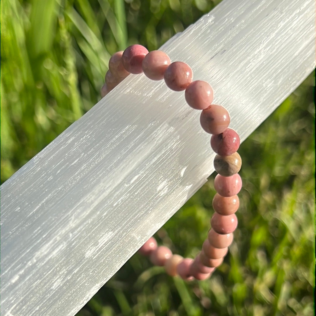 Rhodonite stone Bracelet - Pink Rhodonite