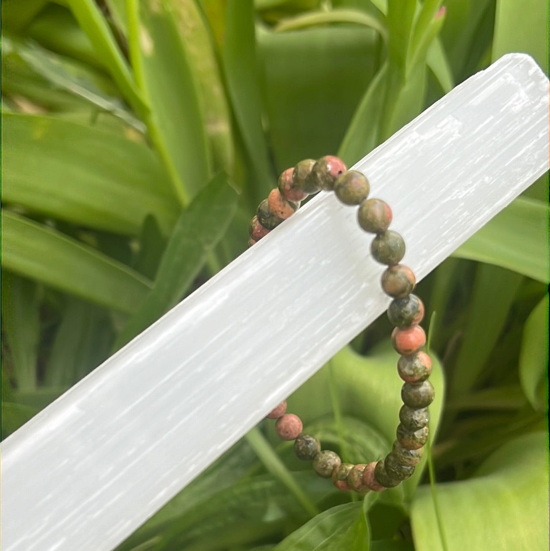 Unakite Gemstone Bracelet