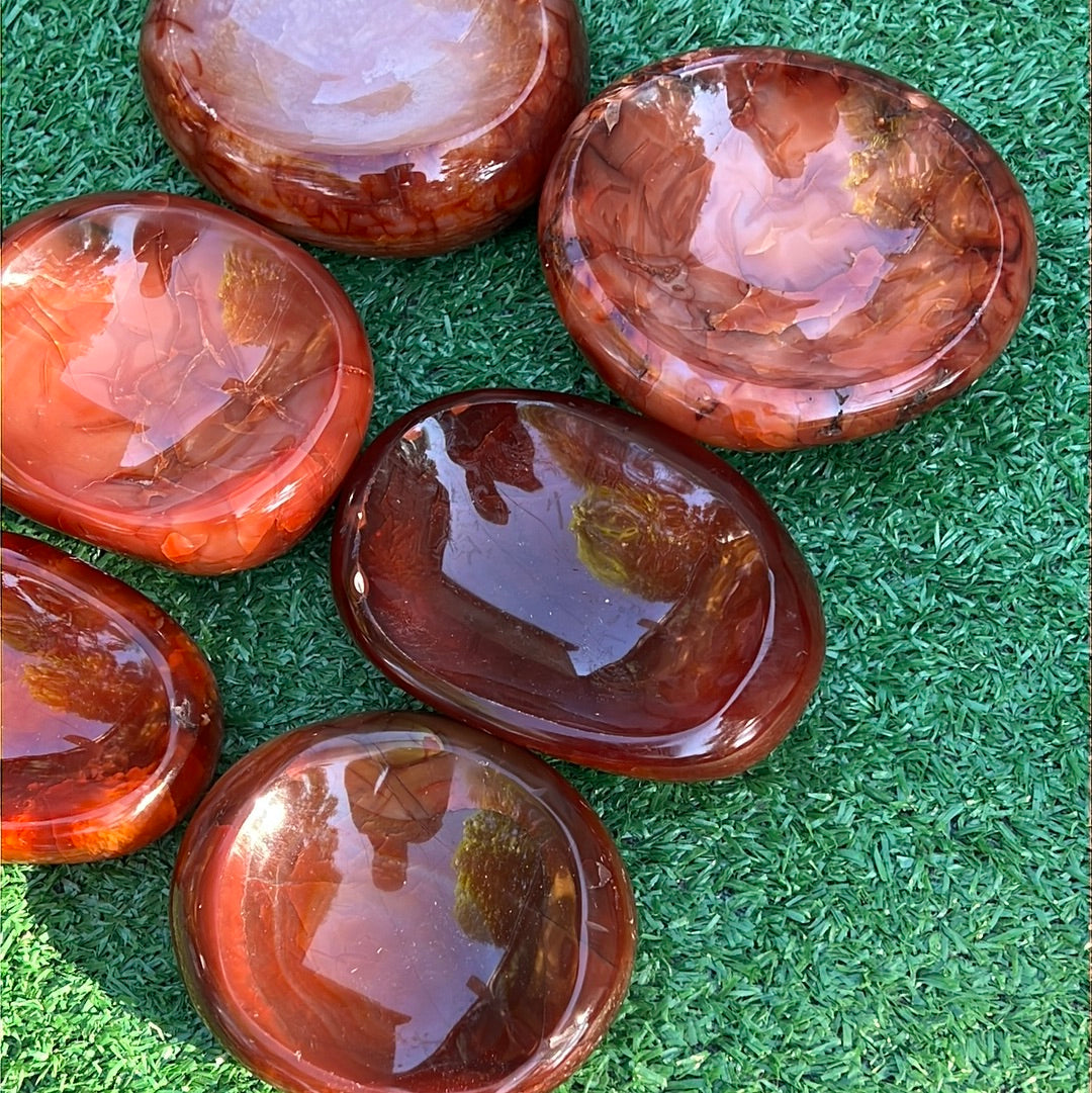 Carnelian crystal Bowl - Deep color