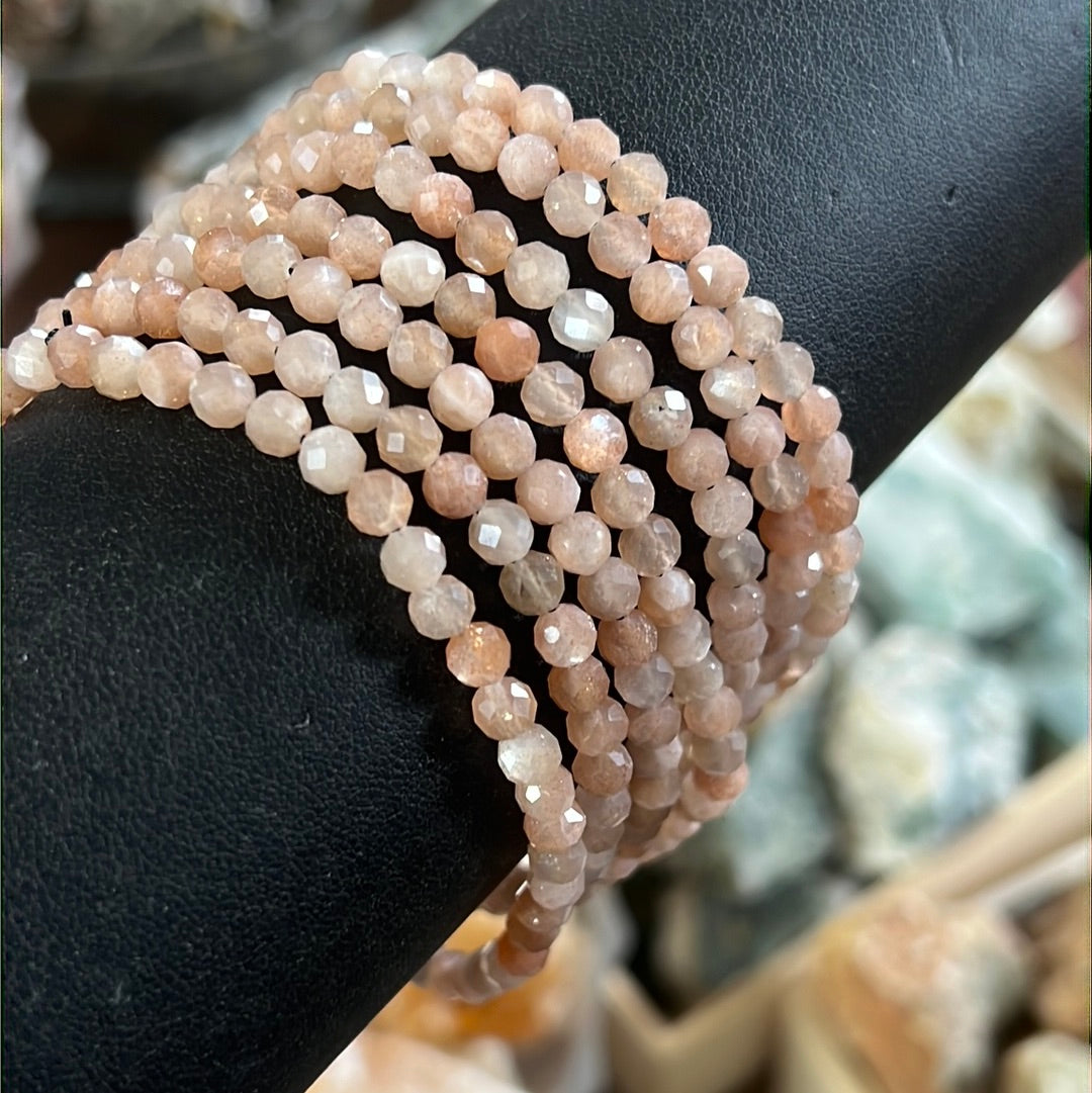 Peach Moonstone Bracelet