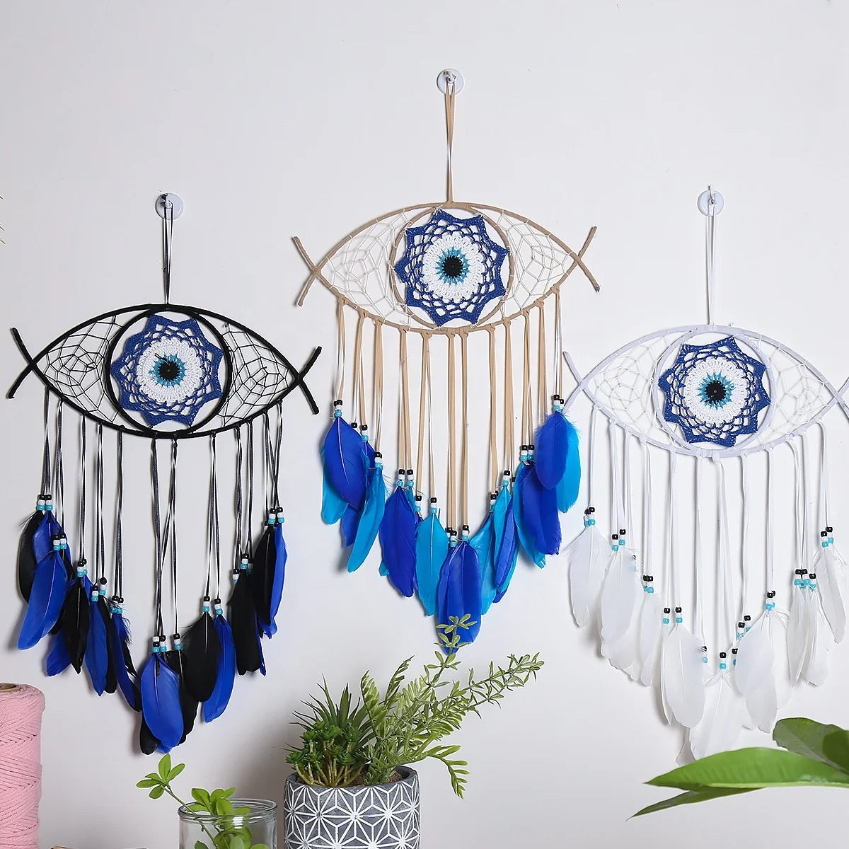 Evil Eye Dreamcatcher for Bedroom Decoration 