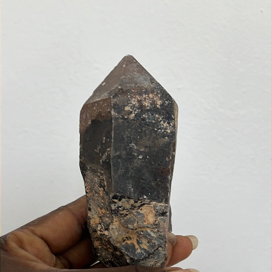 Raw Smoky Quartz Crystal point