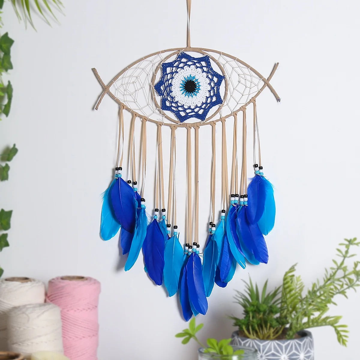 Evil Eye Dreamcatcher for Bedroom Decoration 