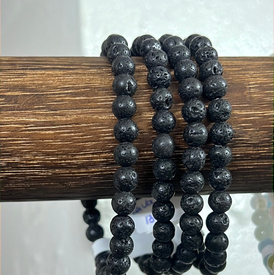 Black Lava stone bracelet | Stone diffuser bracelet