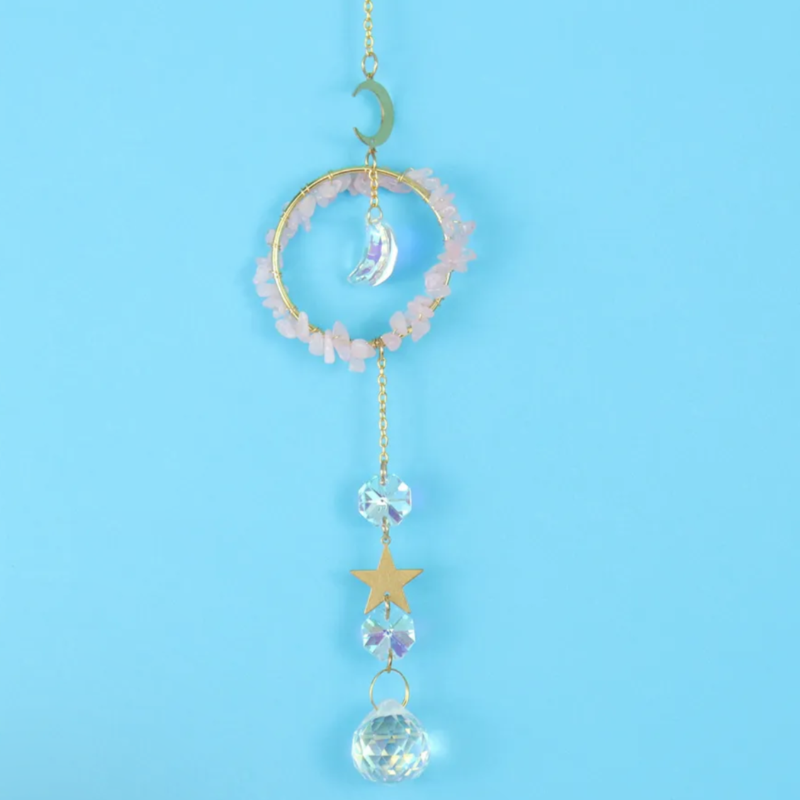 Crystal Suncatchers with Moon & Star