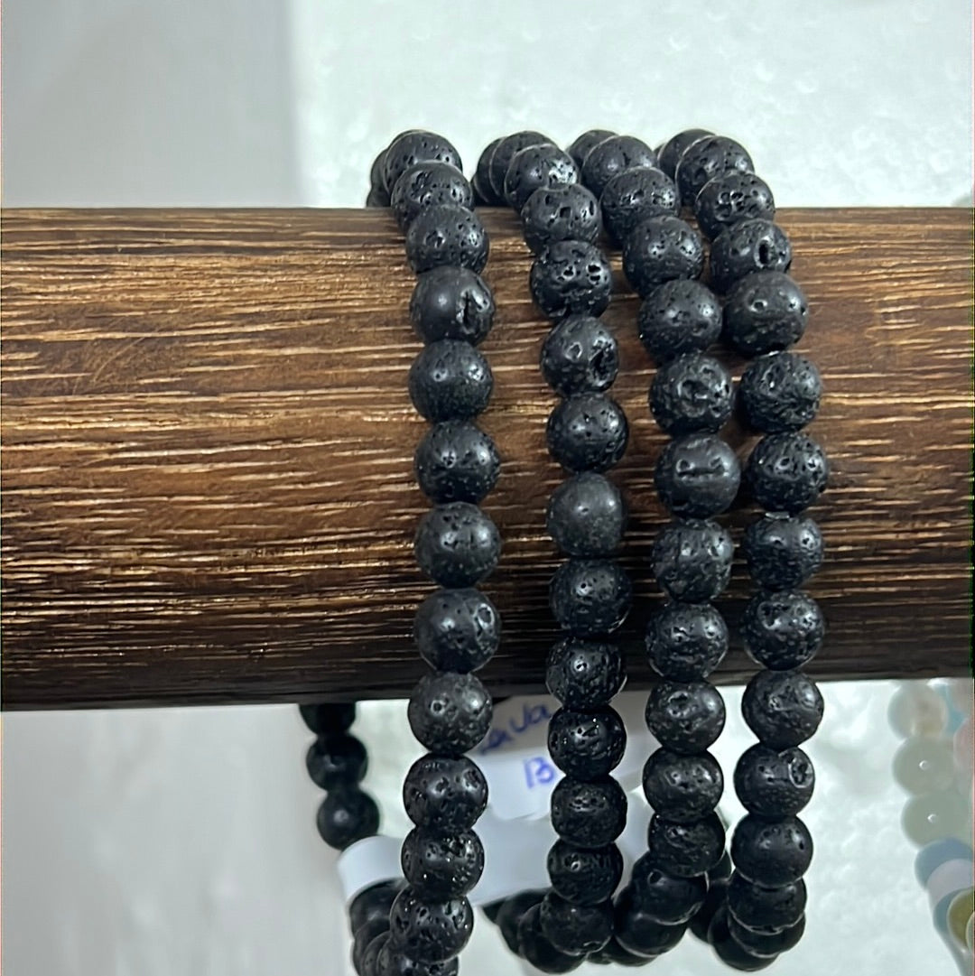 Black Lava stone bracelet | Stone diffuser bracelet