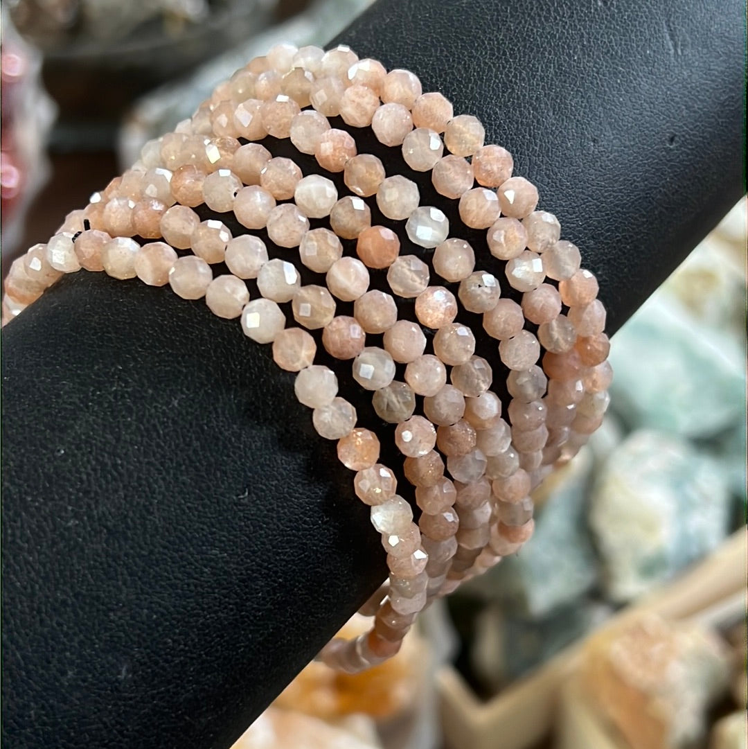 Peach Moonstone Bracelet