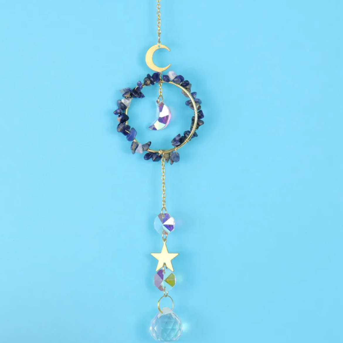 Crystal Suncatchers with Moon & Star