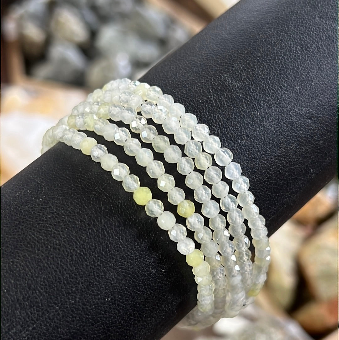 Faceted Burma Jade Bracelet