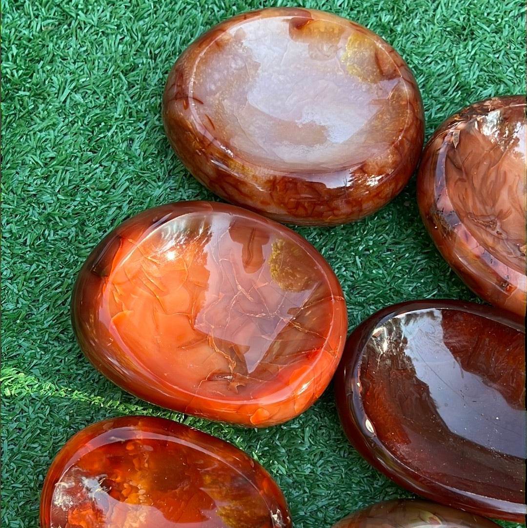 Carnelian crystal Bowl - Deep color