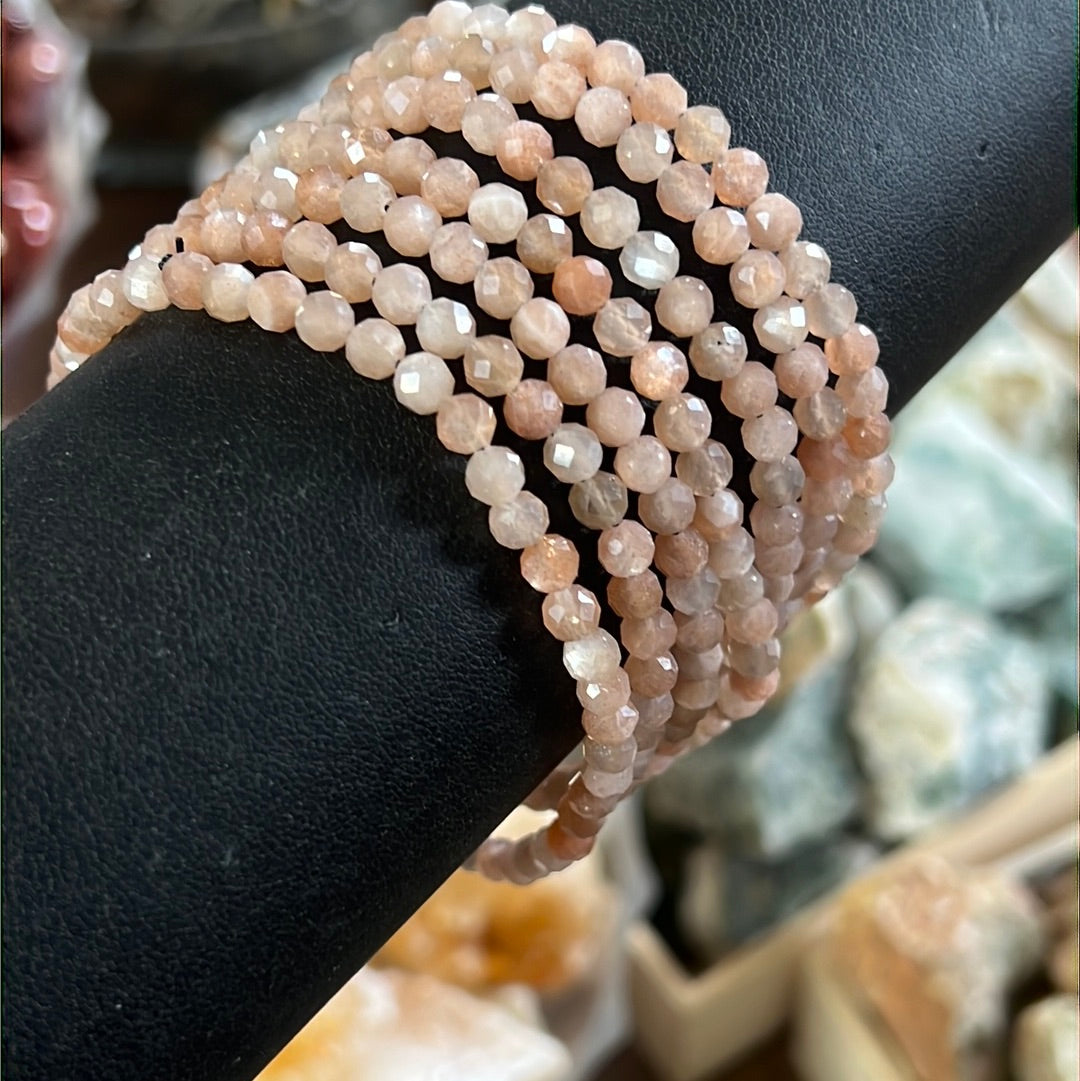 Peach Moonstone Bracelet