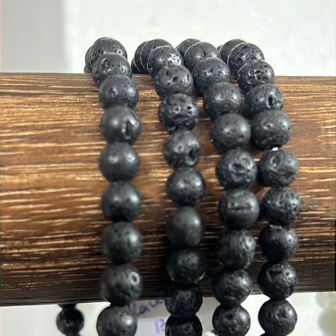 Black Lava stone bracelet | Stone diffuser bracelet