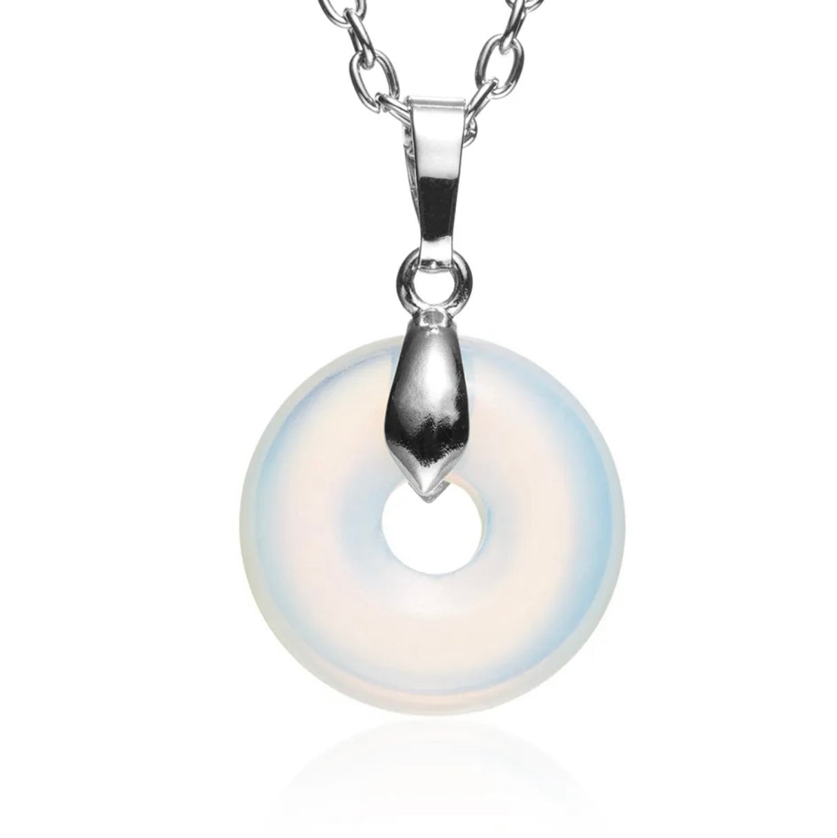 Opalite donut shape necklace