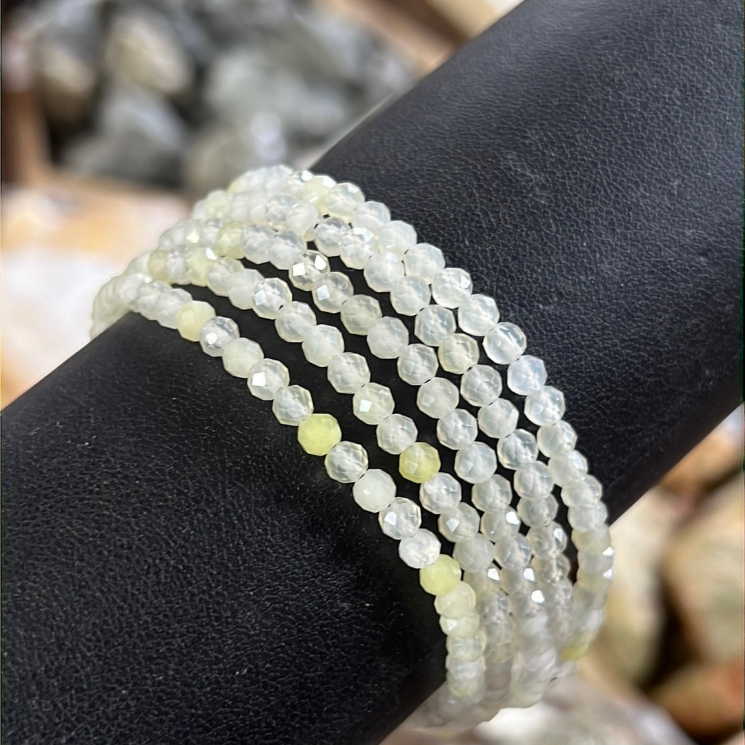 Faceted Burma Jade Bracelet