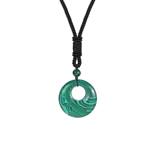 Malachite necklace for men