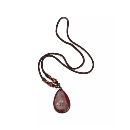 brecciated jasper necklace with cord