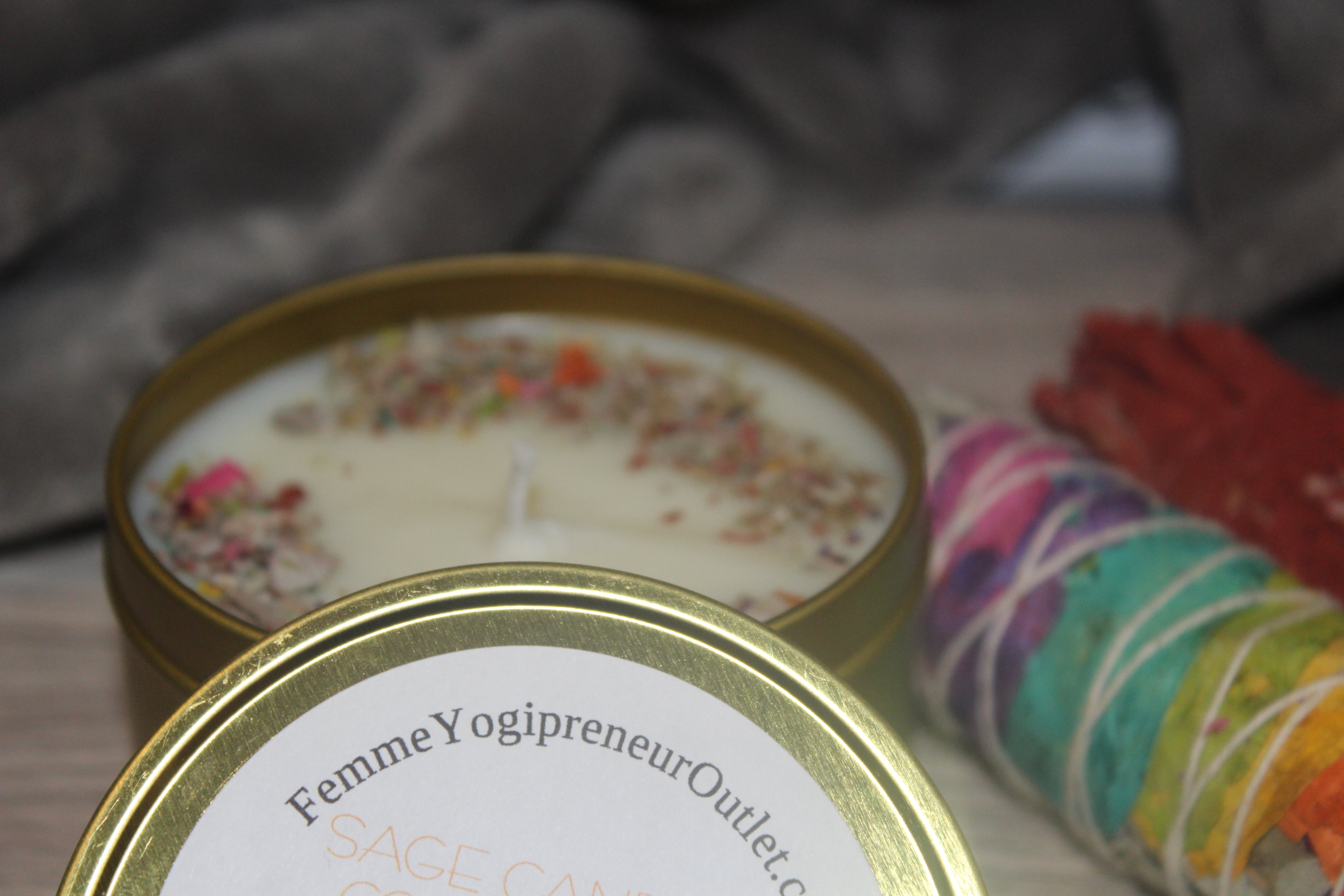 Pineapple Sage soy candle for meditation