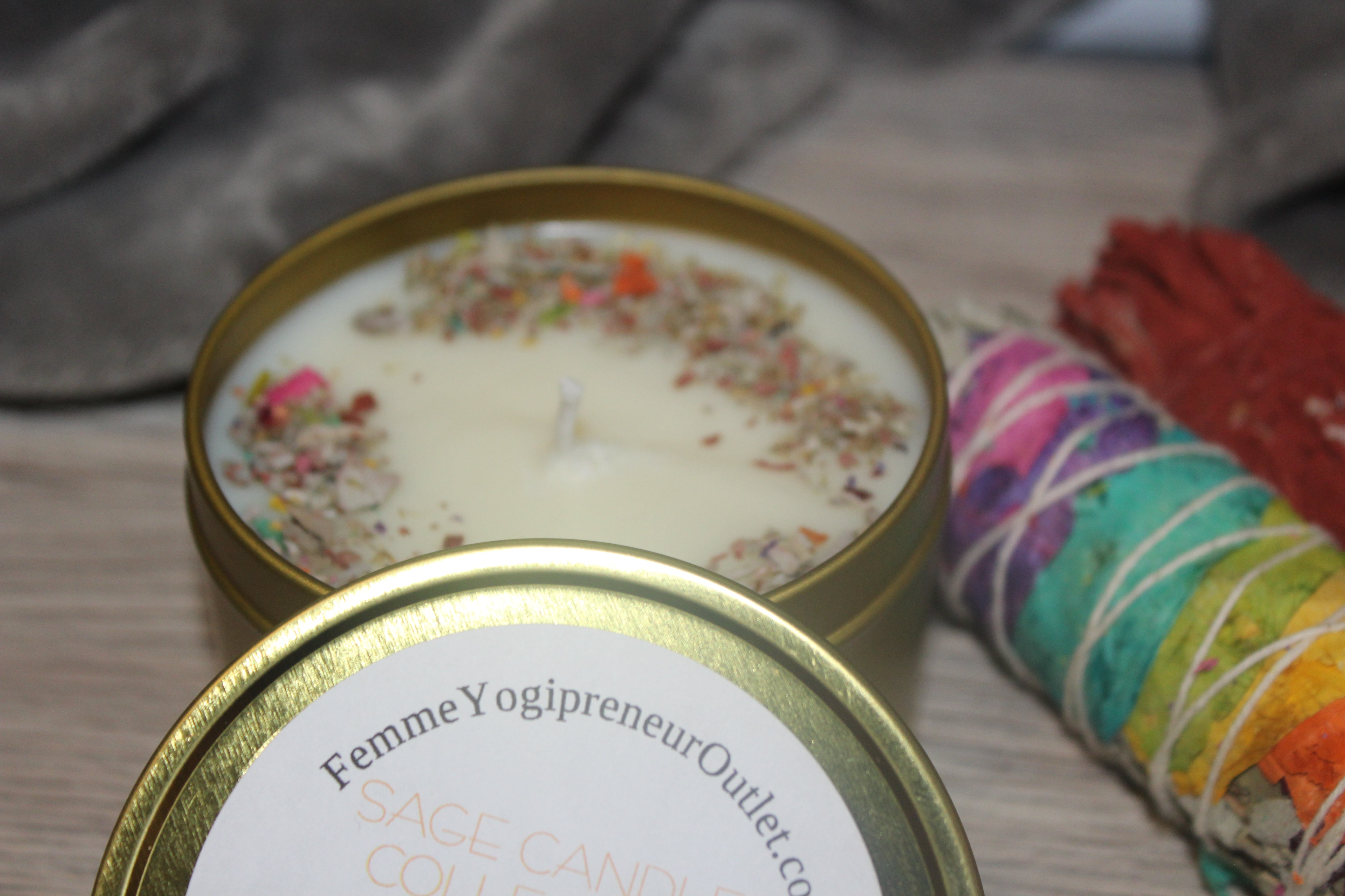 Pineapple Sage soy candle for meditation