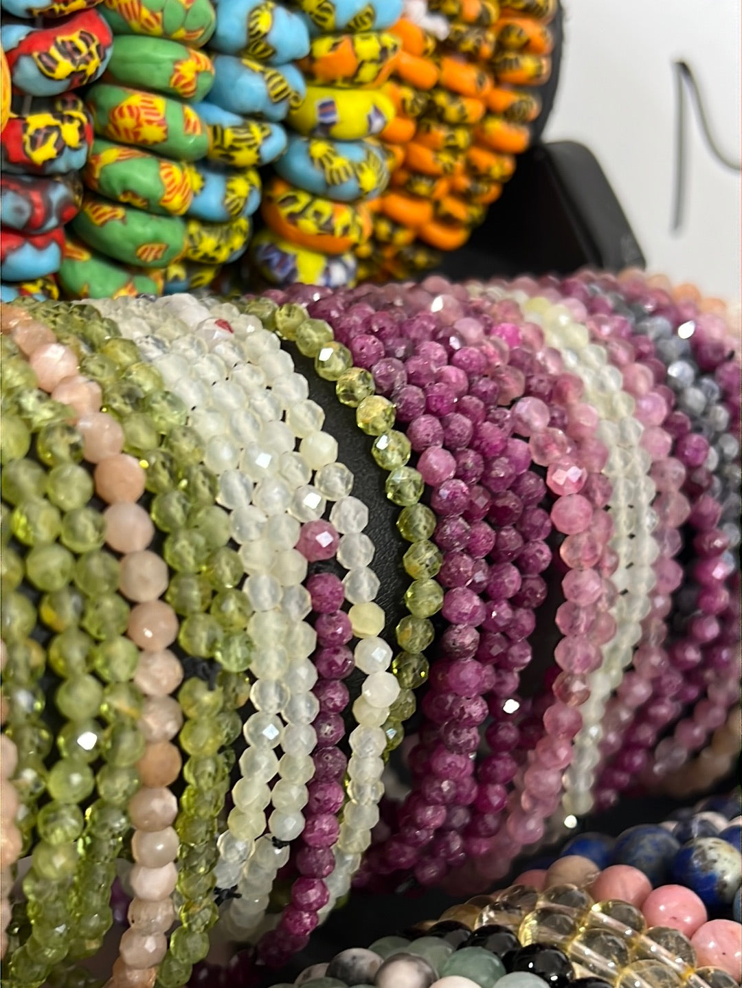 Crystal Faceted Beads Bracelets