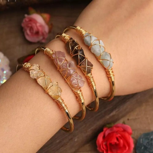 Gold crystal bracelet