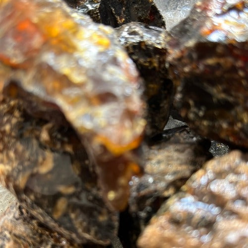 brown rough amber stone