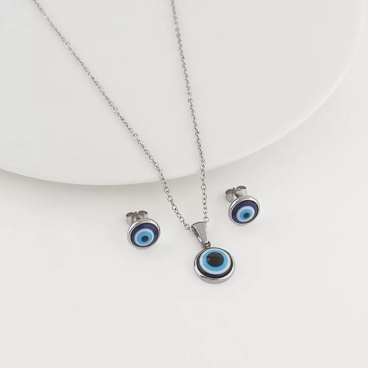 evil eye stud earrings 