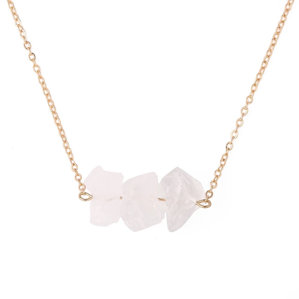 crystal gold necklace