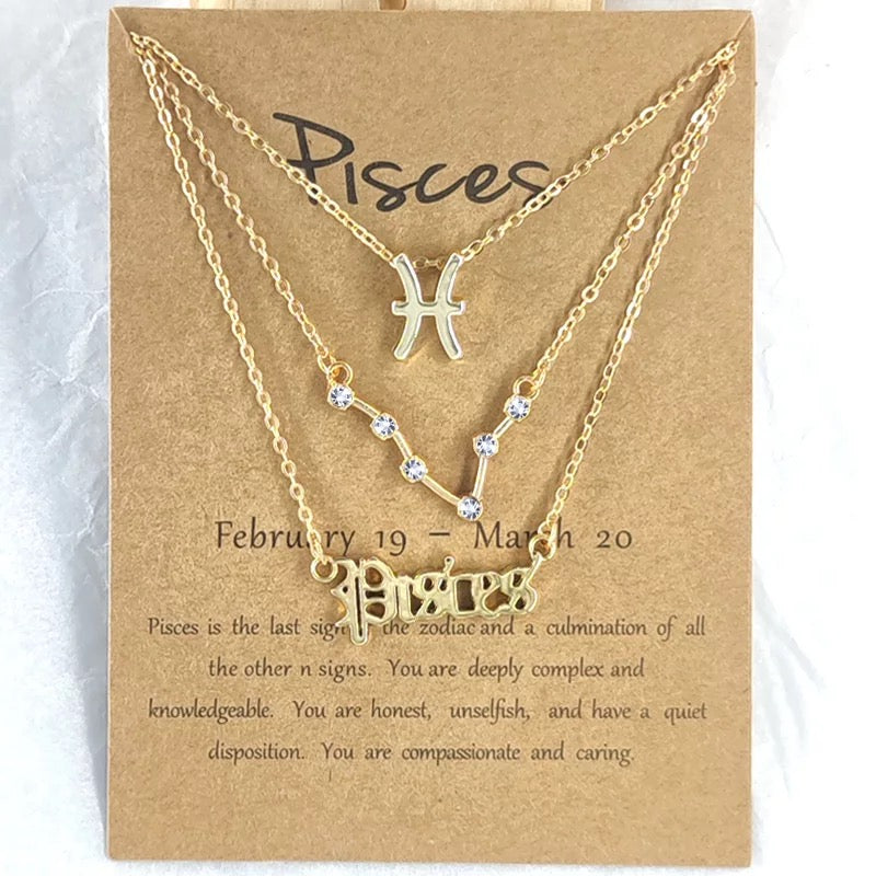 constellation map necklace for pisces