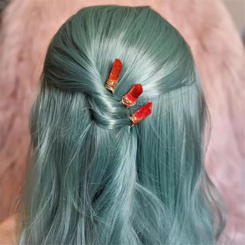 crystal hair pin