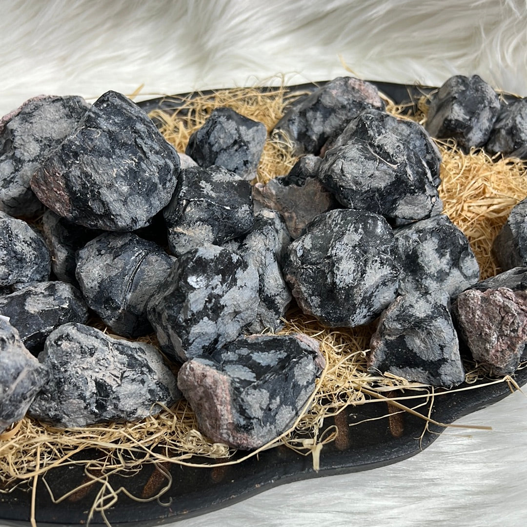 Snowflake Obsidian Raw Stones