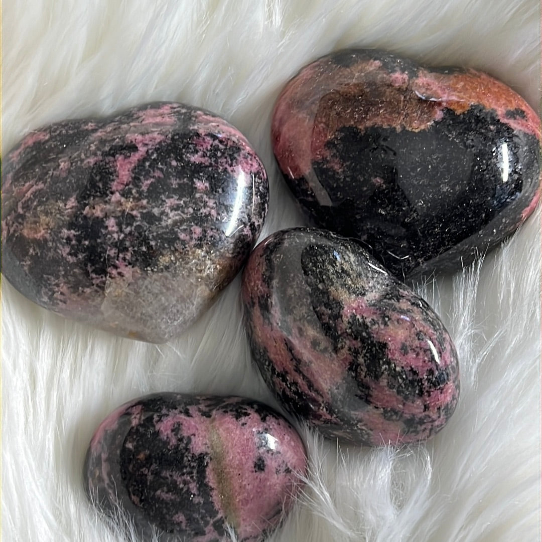 rhodonite healing crystal - heart