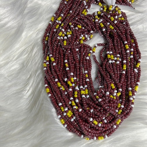 red brown waist beads for women