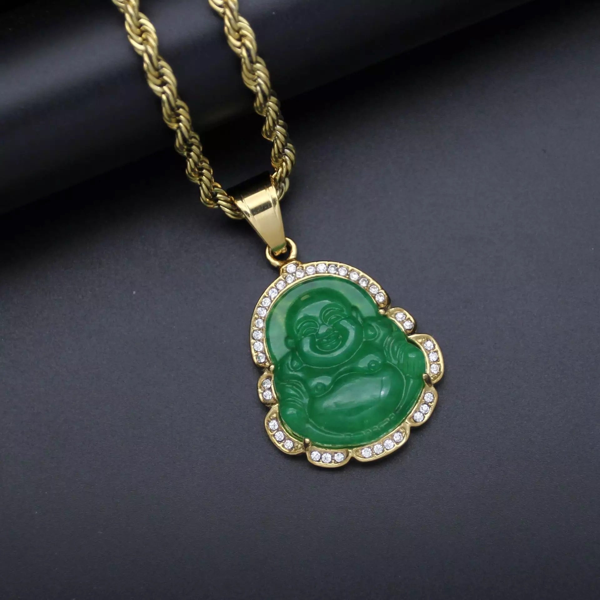 Jade Buddha necklace