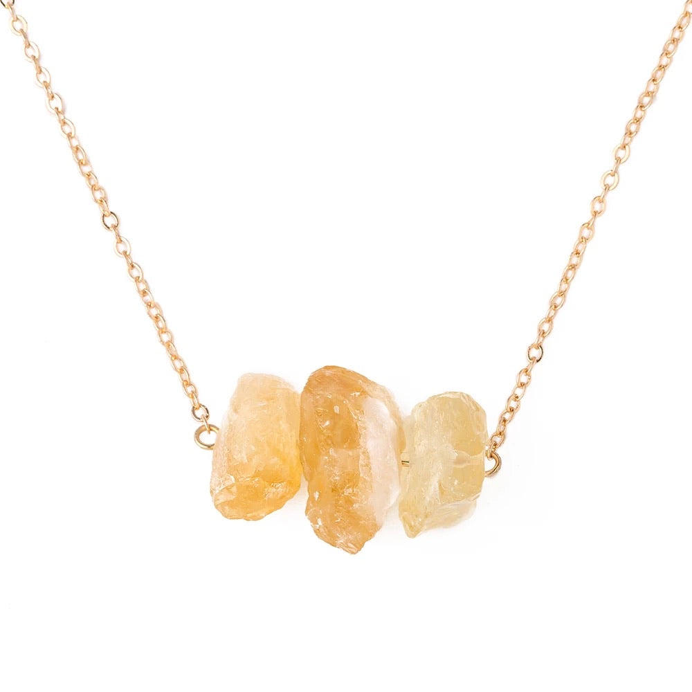 crystal gold necklace