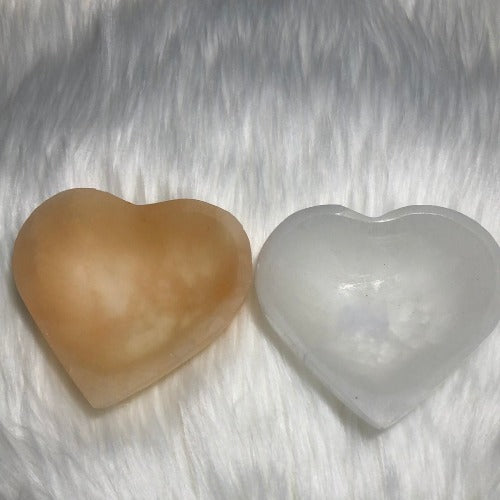 selenite heart bowl 