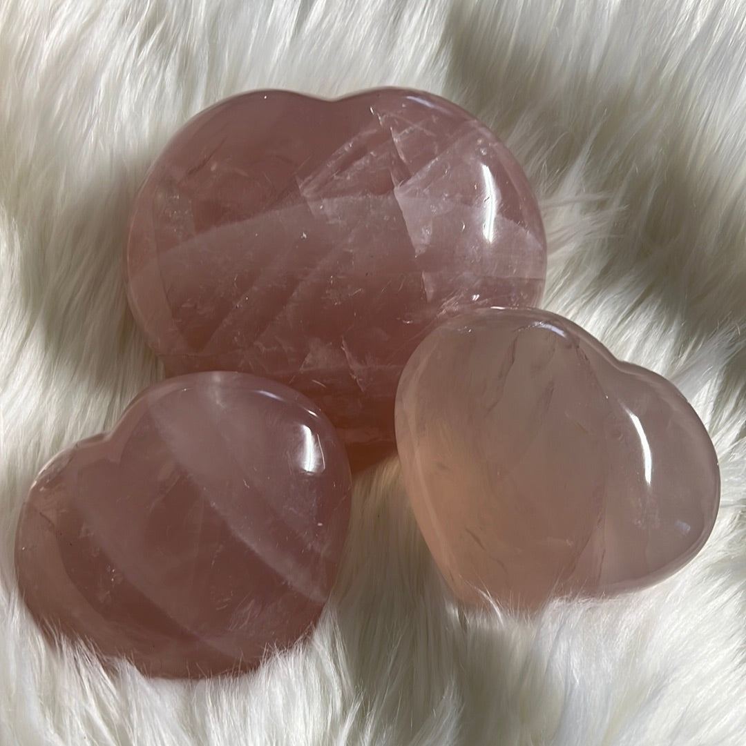 rose quartz heart shape