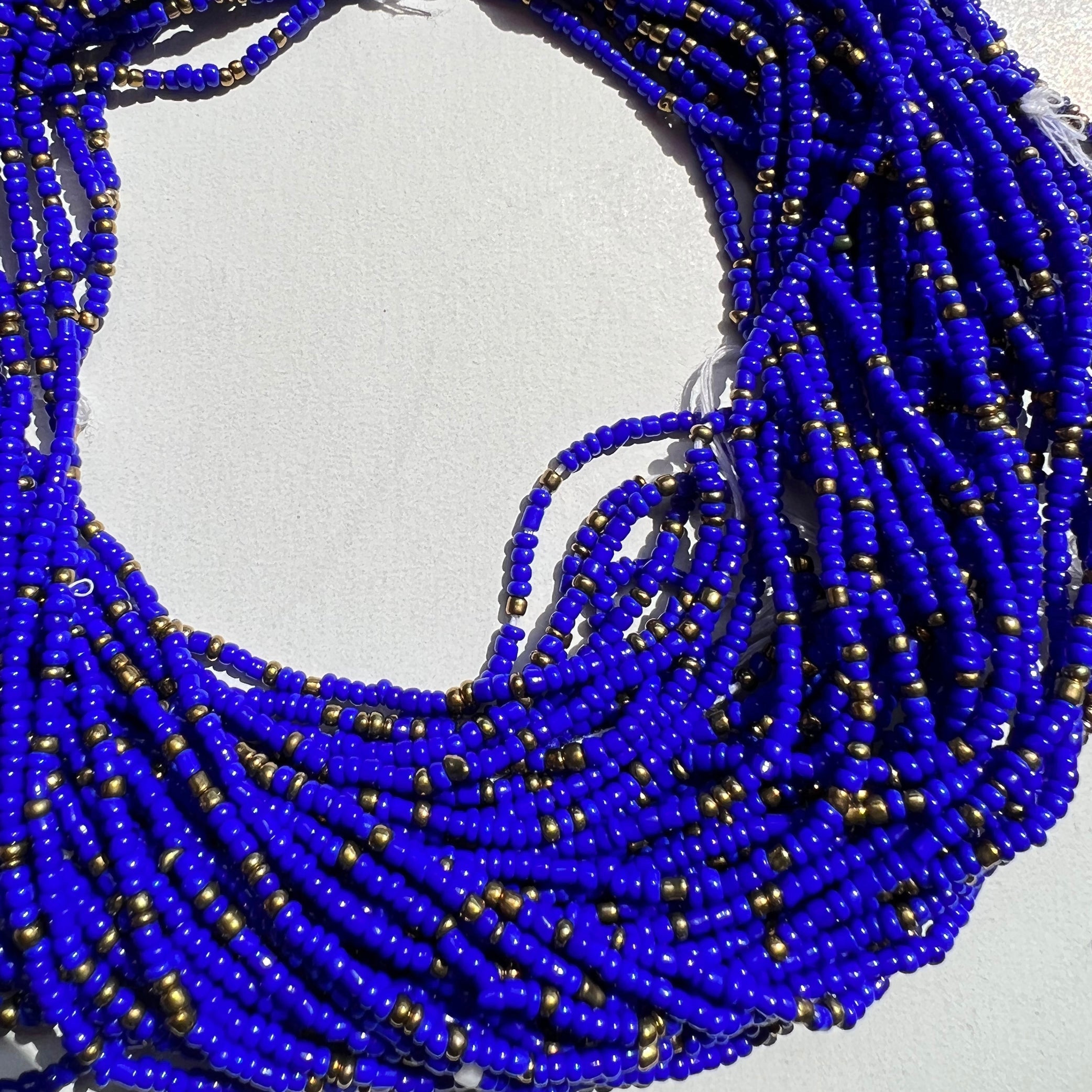 Blue and Gold Waist Beads