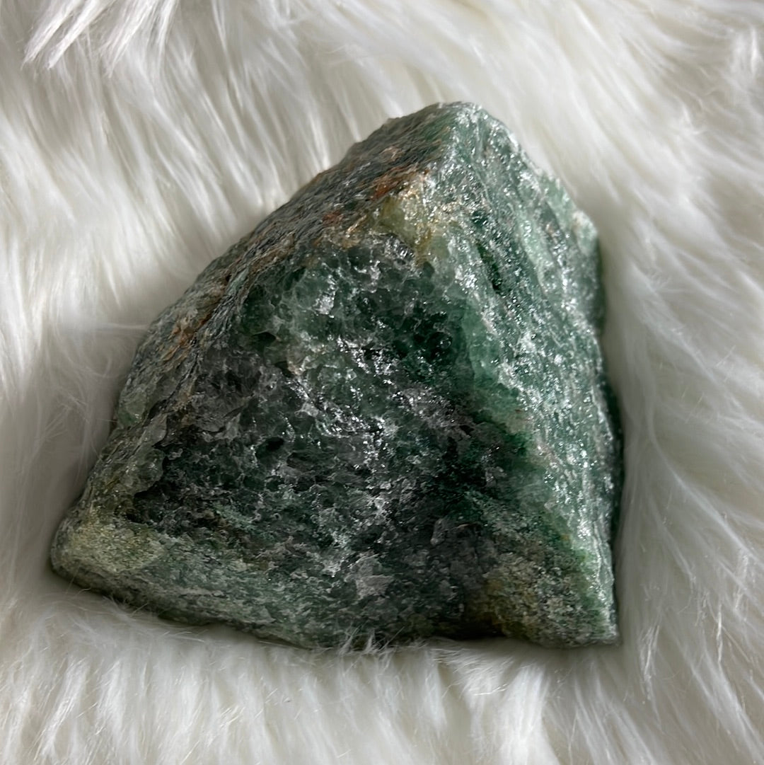 Raw Green Aventurine healing stone - Lucky crystal