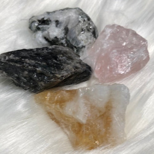 femme yogipreneur raw crystals