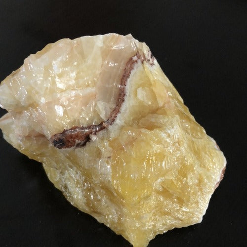 Large raw yellow calcite