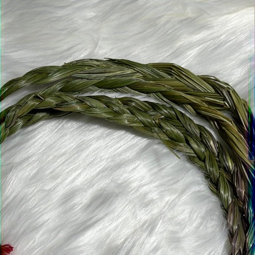 braided sweet grass smudge bundle