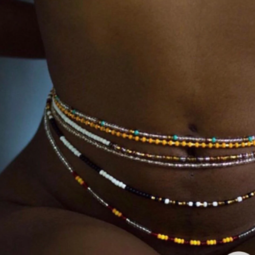 Customized waist beads with name - Personalized African Waistbead gift