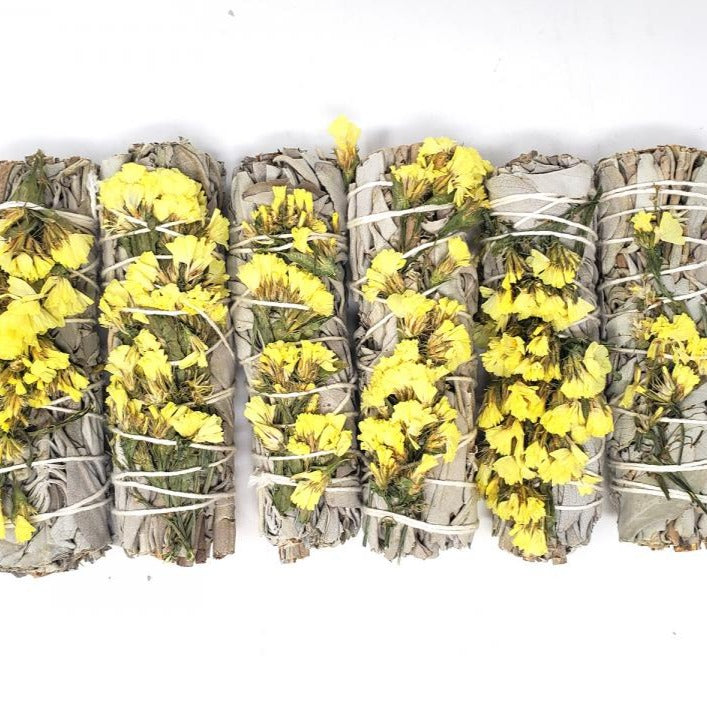 yellow sinuaa sage smudge